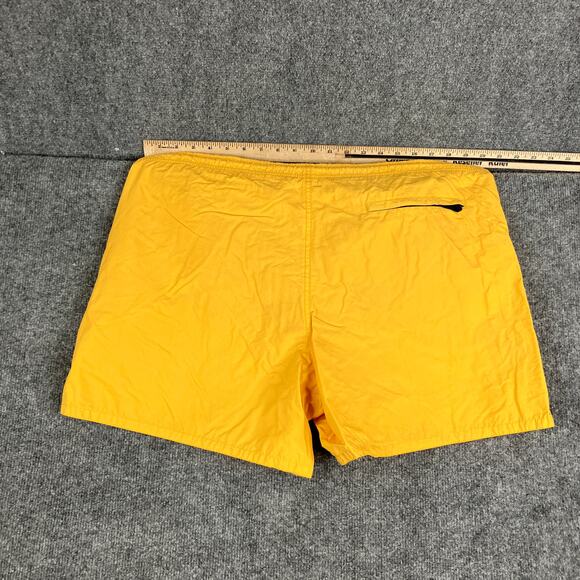 Nautica Swim Trunks Mens Size L Yellow Nylon Mesh Lined Drawstring Beach Shorts - Picture 7 of 8